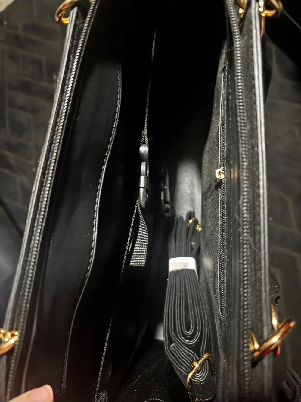 Black and Gold Butterfly Accent Tote Bag